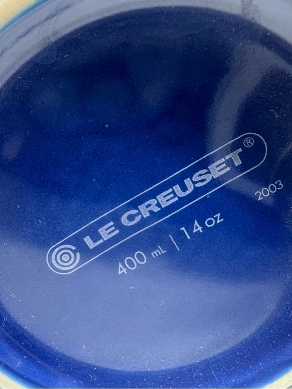 Le Creuset Blue Stoneware Mugs with Cream Interior - Set of 2 - Picture 5 of 6